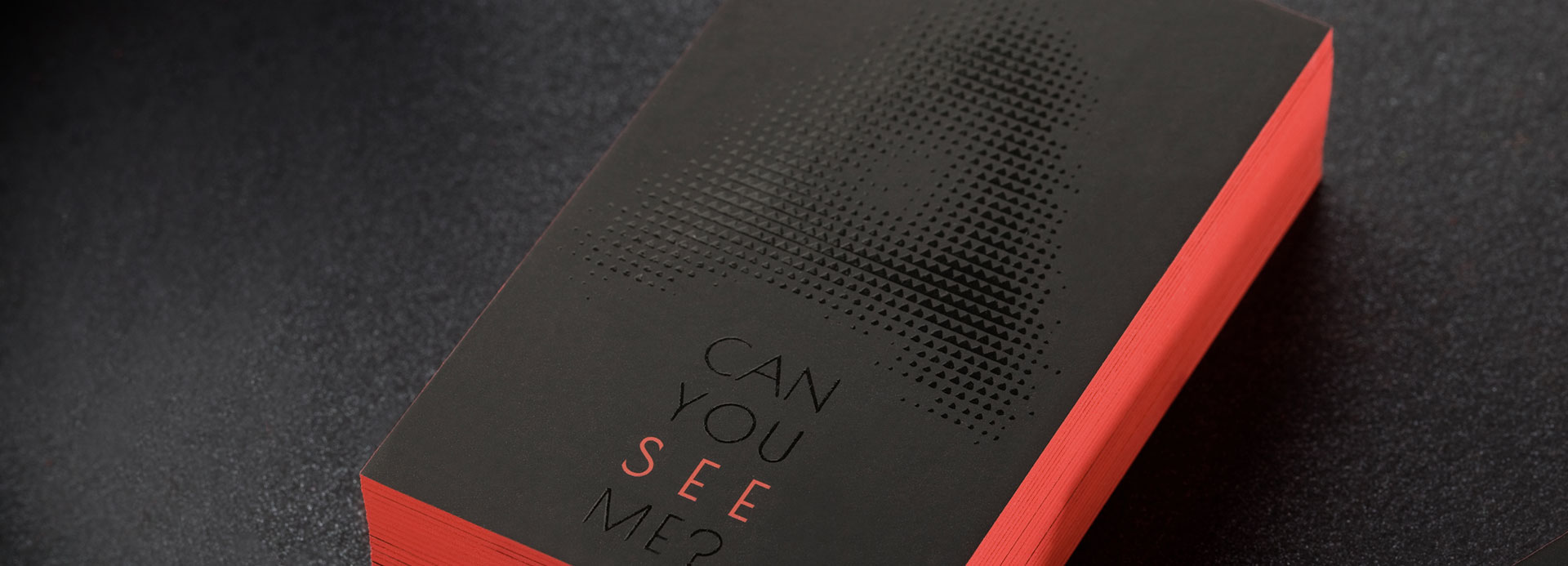 blind spot uv business cards