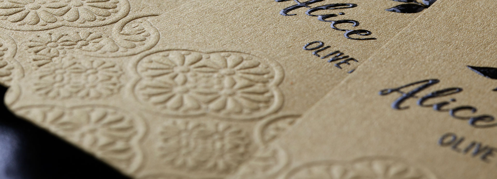 embossed business cards