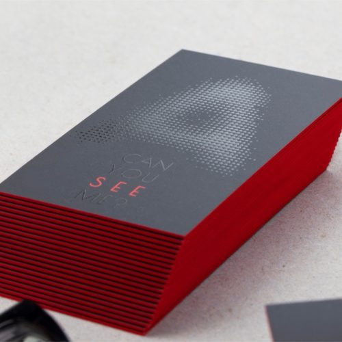 Duplex Business Cards with Spot UV and Painted Edges