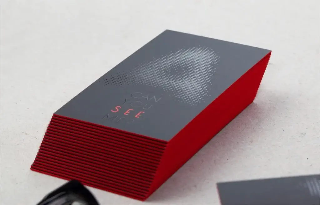 Duplex Business Cards with Spot UV and Painted Edges