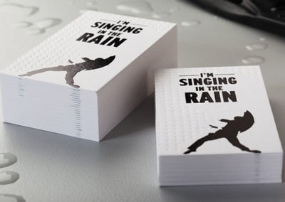Black Hot Foil and Blind Embossing on Sumo Bianco 1mm thick paper