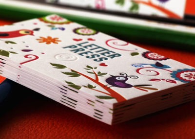 Full Color Letterpress Business Cards