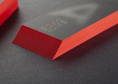 Duplex Business Cards with Painted Edges