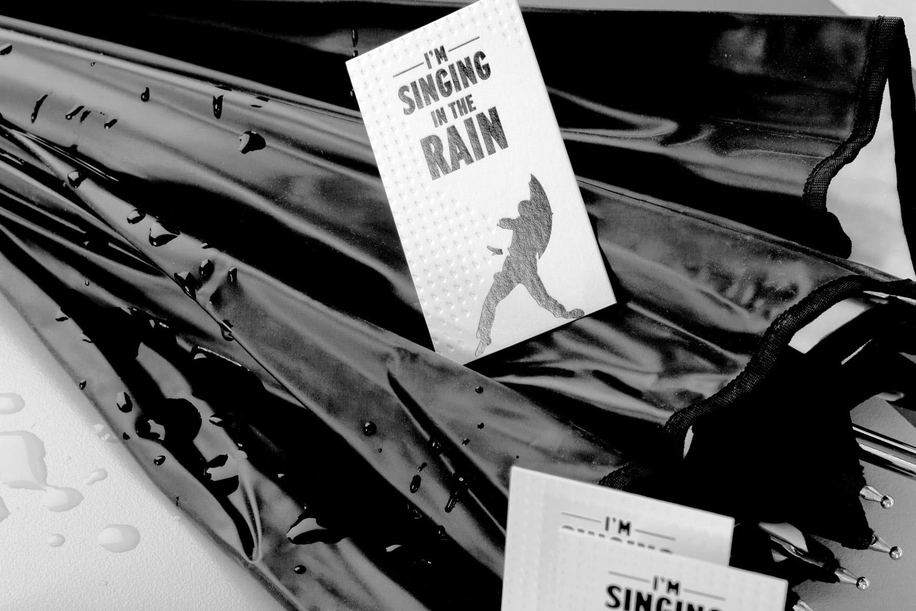 Black Favini Sumo cards with reflective specialist finishing
