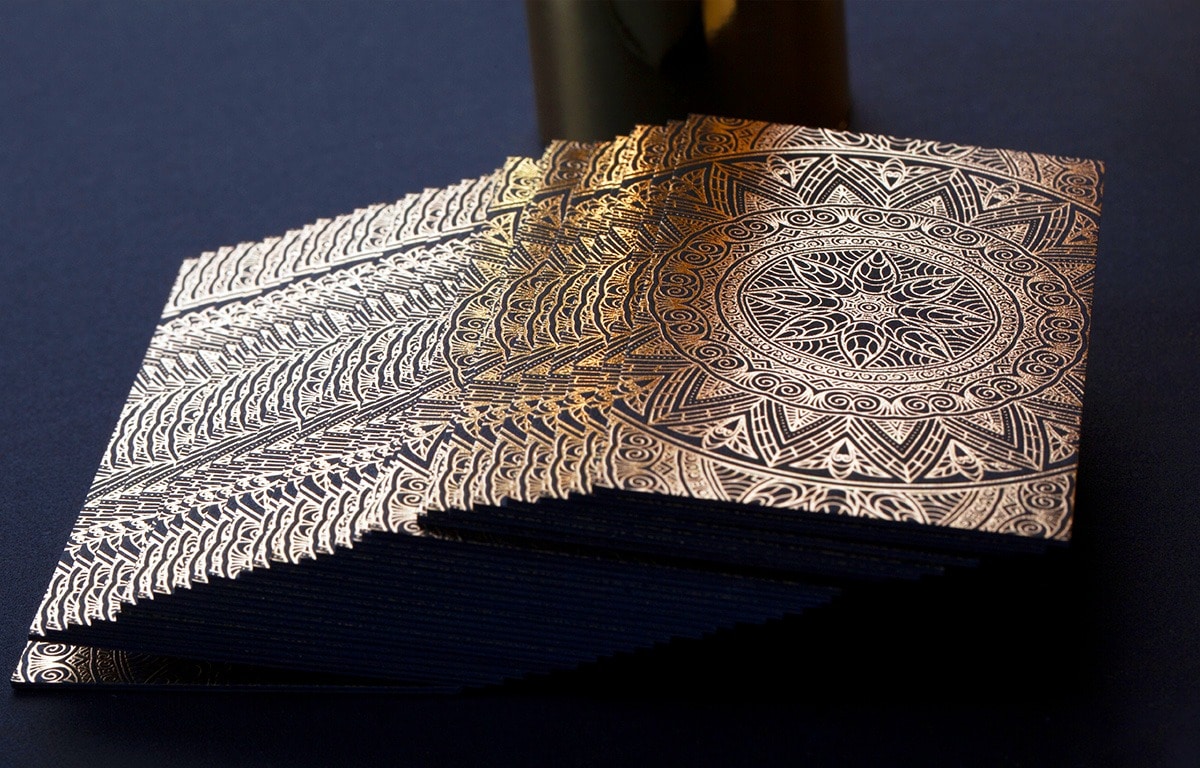 Hot Foil on 1mm black paper - Image 3