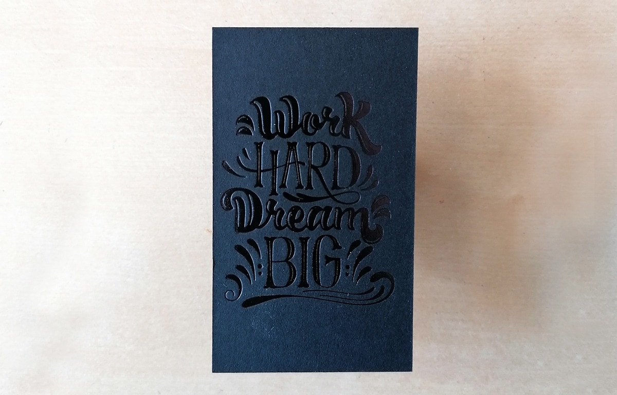 Hot Foil on 1mm black paper - Image 6
