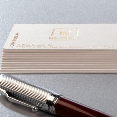 Hot Foil on 1mm white paper