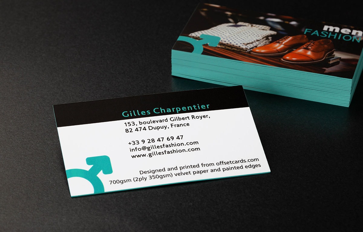 Duplex Business Cards with Painted Edges - Image 4
