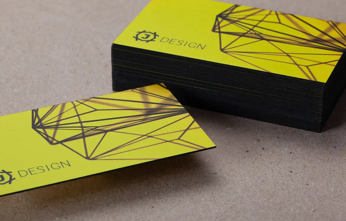 Duplex Business Cards with Painted Edges