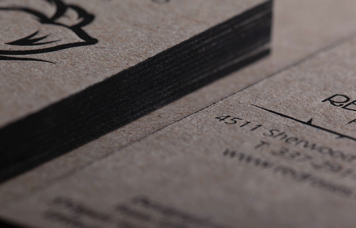 Letterpress on Recycled Paperboard with Painted Edges - Image 5