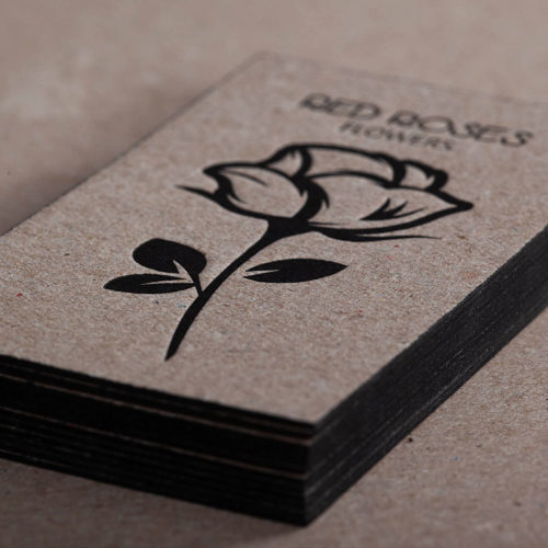 Letterpress on Recycled Paperboard with Painted Edges