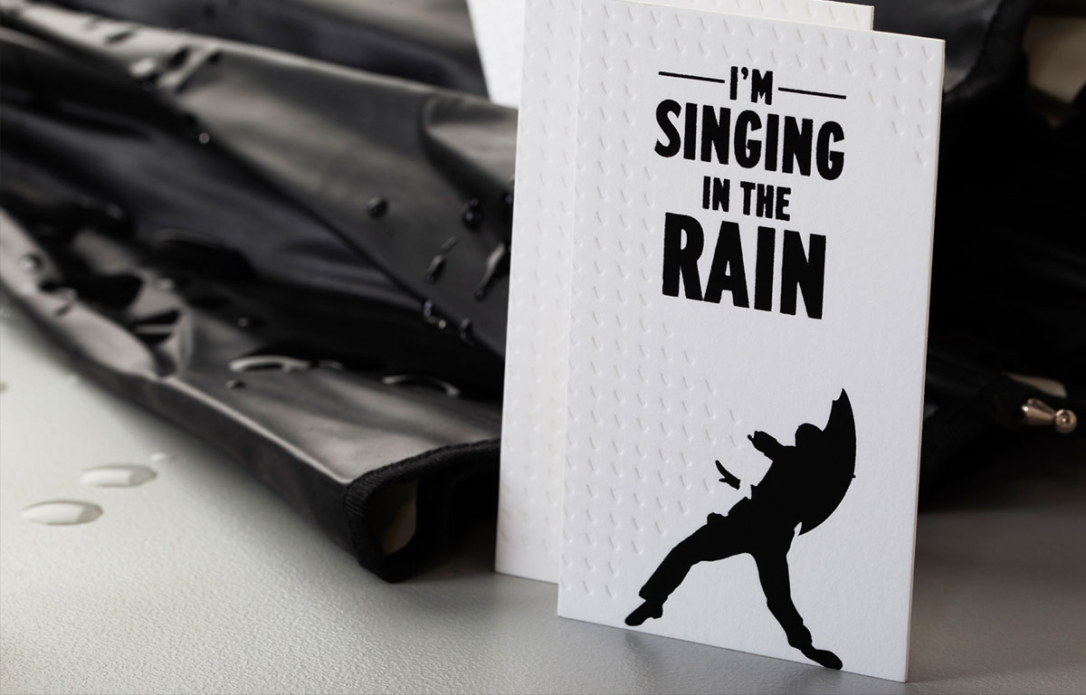 Business cards with hot foil and letterpress.